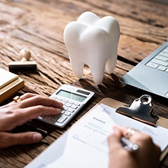 A dentist taking digital impressions of a patient’s teeth