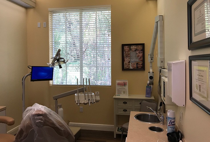 High tech dental patient room